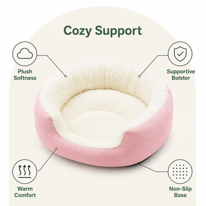 Ortekor Plush Faux Fur Bolster Bed