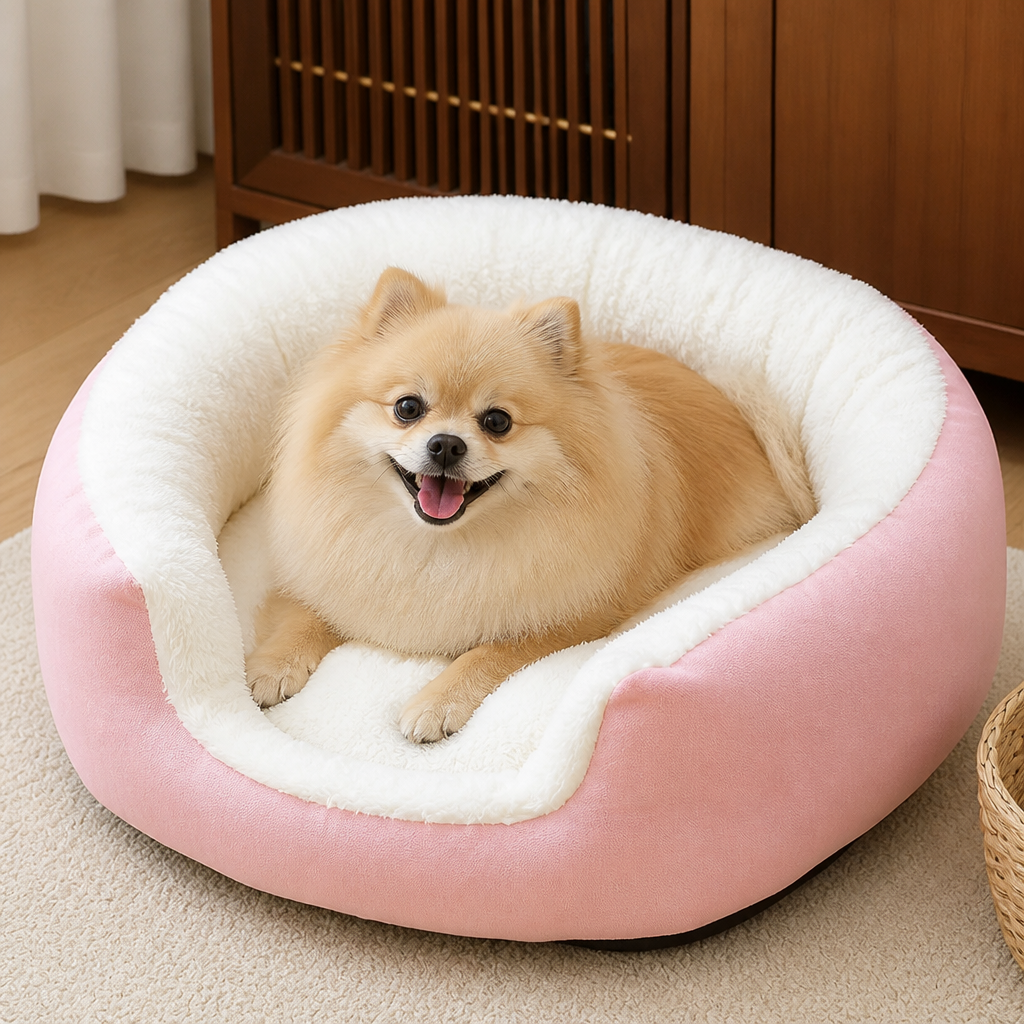 Ortekor Plush Faux Fur Bolster Bed