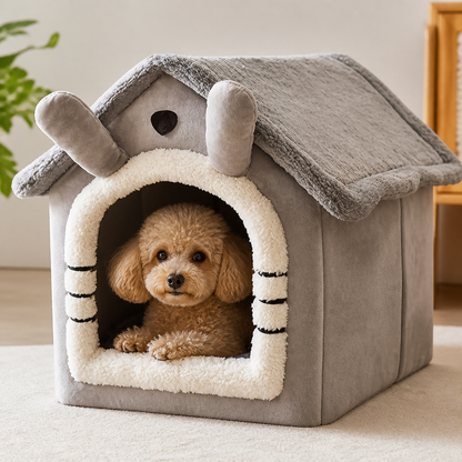 Ortekor Plush & Insulated Pet Cave Bed (Removable Cushion)