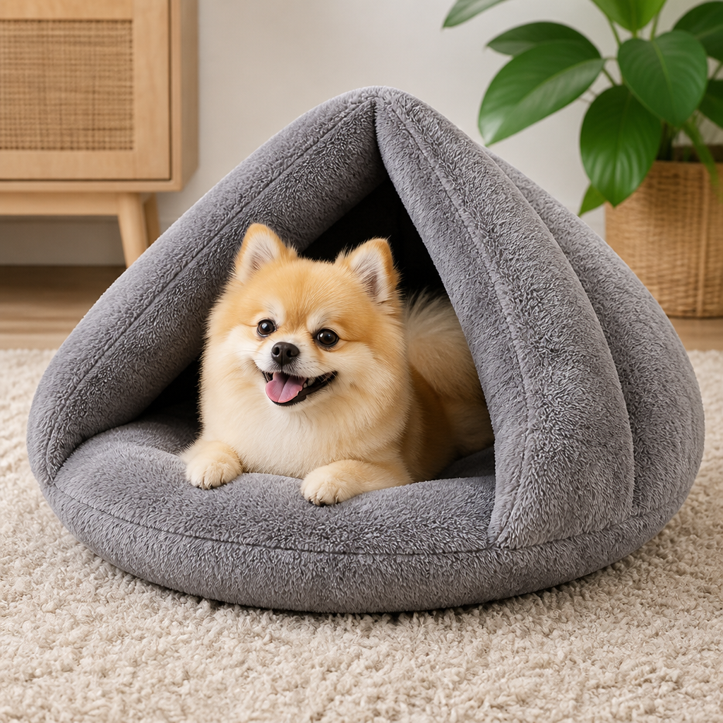 Ortekor Plush & Machine-Washable Round Nest Dog Bed