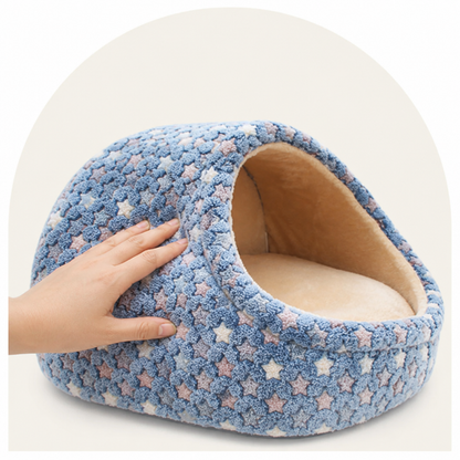Ortekor Plush Velvet Foldable Dog Bed (Removable Cover)