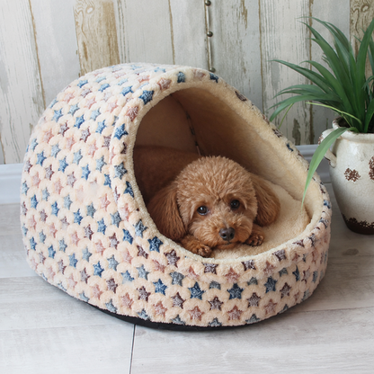 Ortekor Plush Velvet Foldable Dog Bed (Removable Cover)