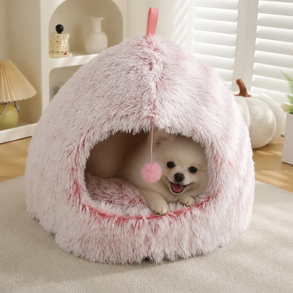 Ortekor Plush Velvet & Non-Slip Pet Bed (Includes Hanging Balls)