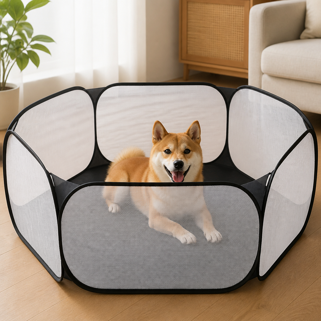 Ortekor Pop-Up Transparent Pet Playpen