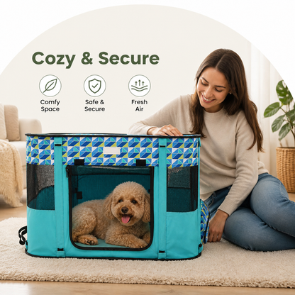 Ortekor Portable Foldable Breathable Mesh Pet Playpen