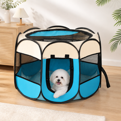 Ortekor Portable Foldable Oxford Cloth Pet Playpen