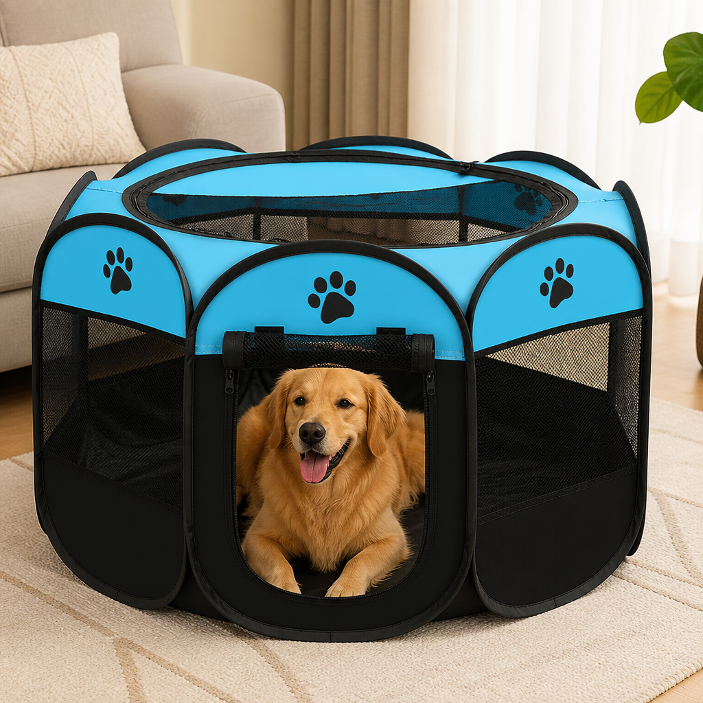 Ortekor Portable Foldable Oxford Cloth Pet Playpen