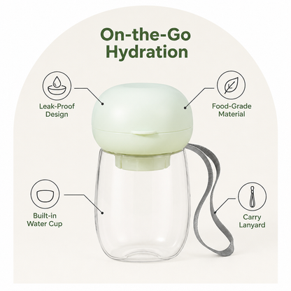 Ortekor Portable Food-Grade Pet Water Bottle (Lanyard)