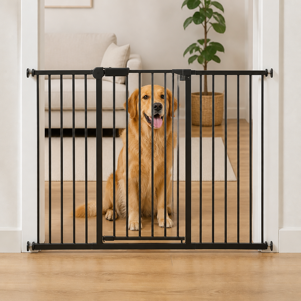 Ortekor Pressure-Mount Auto-Close Steel Baby & Pet Gate