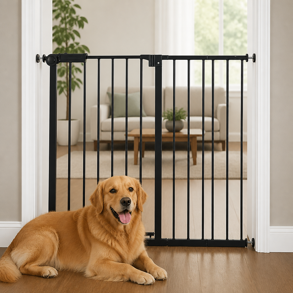 Ortekor Pressure-Mount Auto-Close Steel Baby & Pet Gate