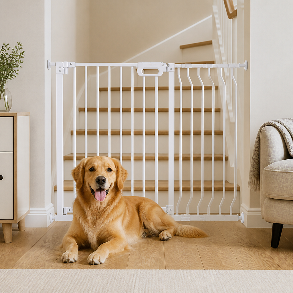 Ortekor Pressure-Mount Auto-Close Steel Baby & Pet Gate