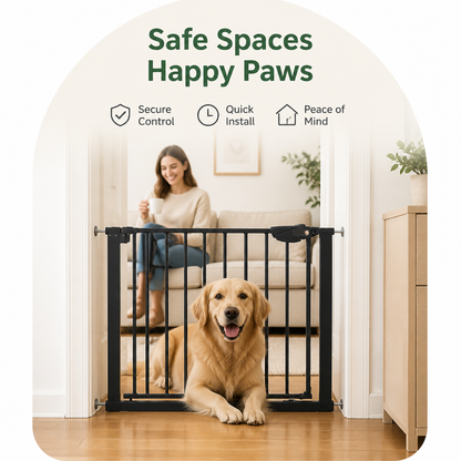 Ortekor Pressure-Mounted Auto-Close & Double Lock Pet Gate