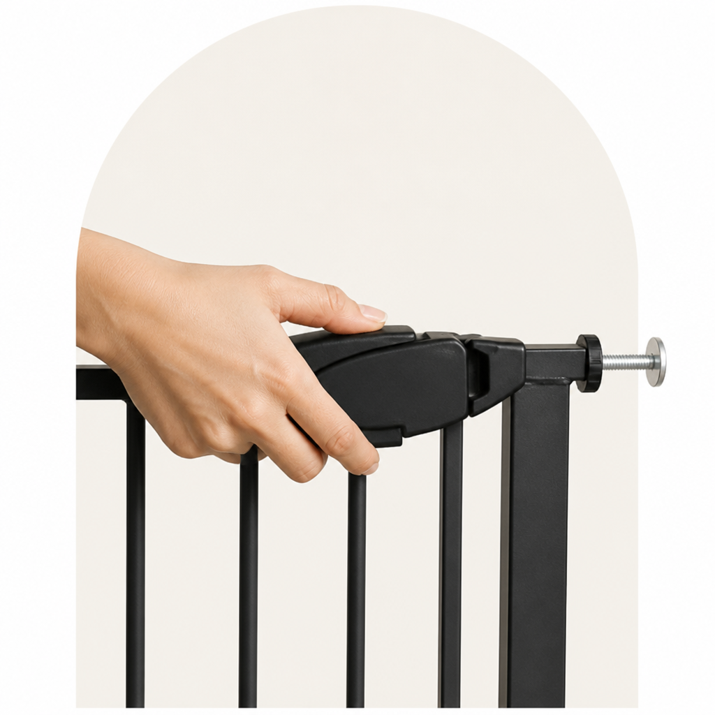 Ortekor Pressure-Mounted Auto-Close & Double Lock Pet Gate