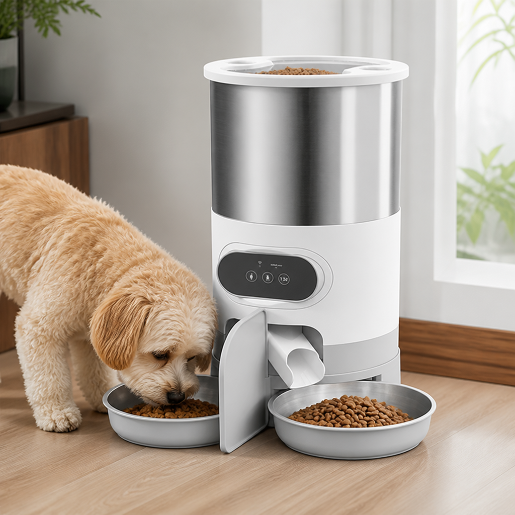 Ortekor Programmable Portion Control Automatic Pet Feeder (Removable Stainless Steel Bowl)