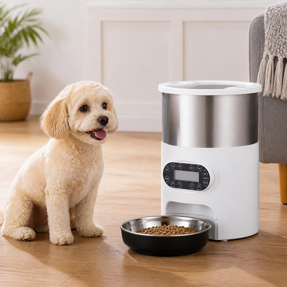 Ortekor Programmable Portion Control Automatic Pet Feeder (Removable Stainless Steel Bowl)