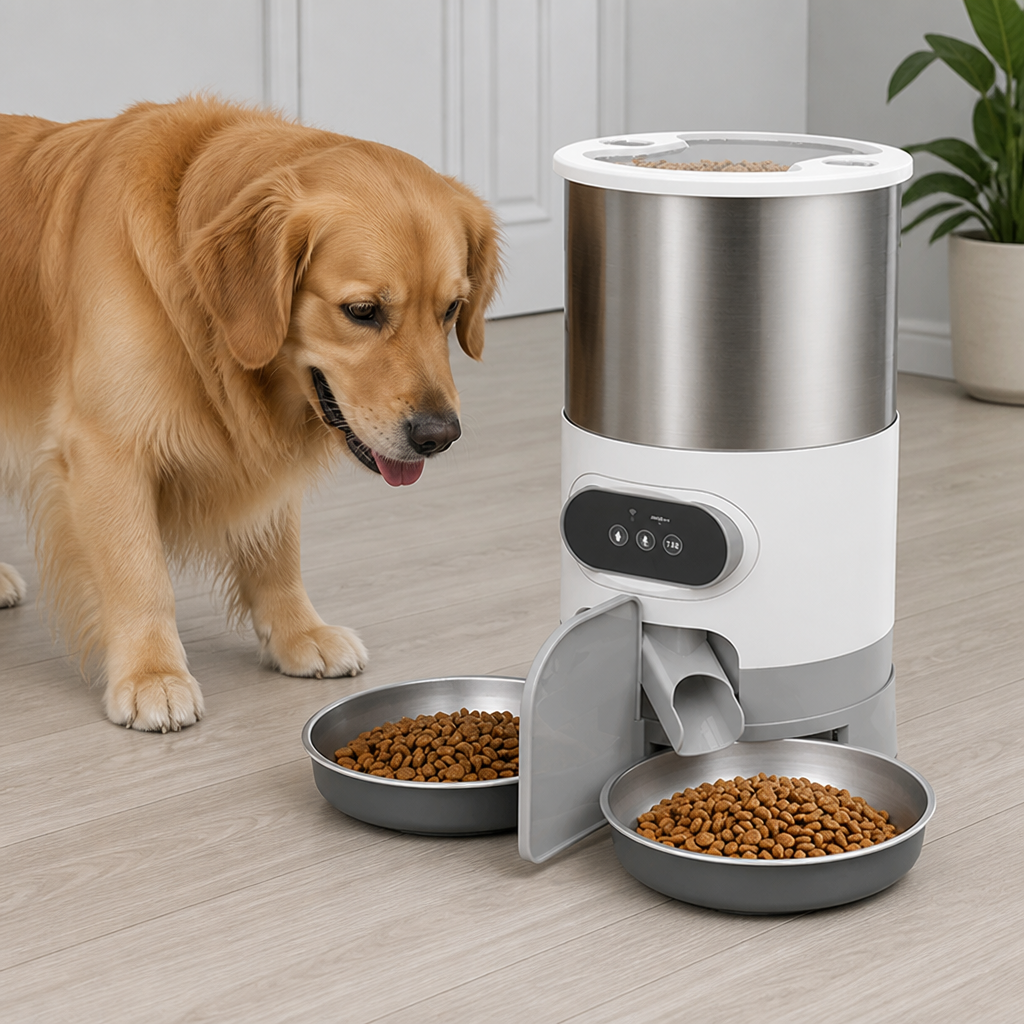 Ortekor Programmable Portion Control Automatic Pet Feeder (Removable Stainless Steel Bowl)