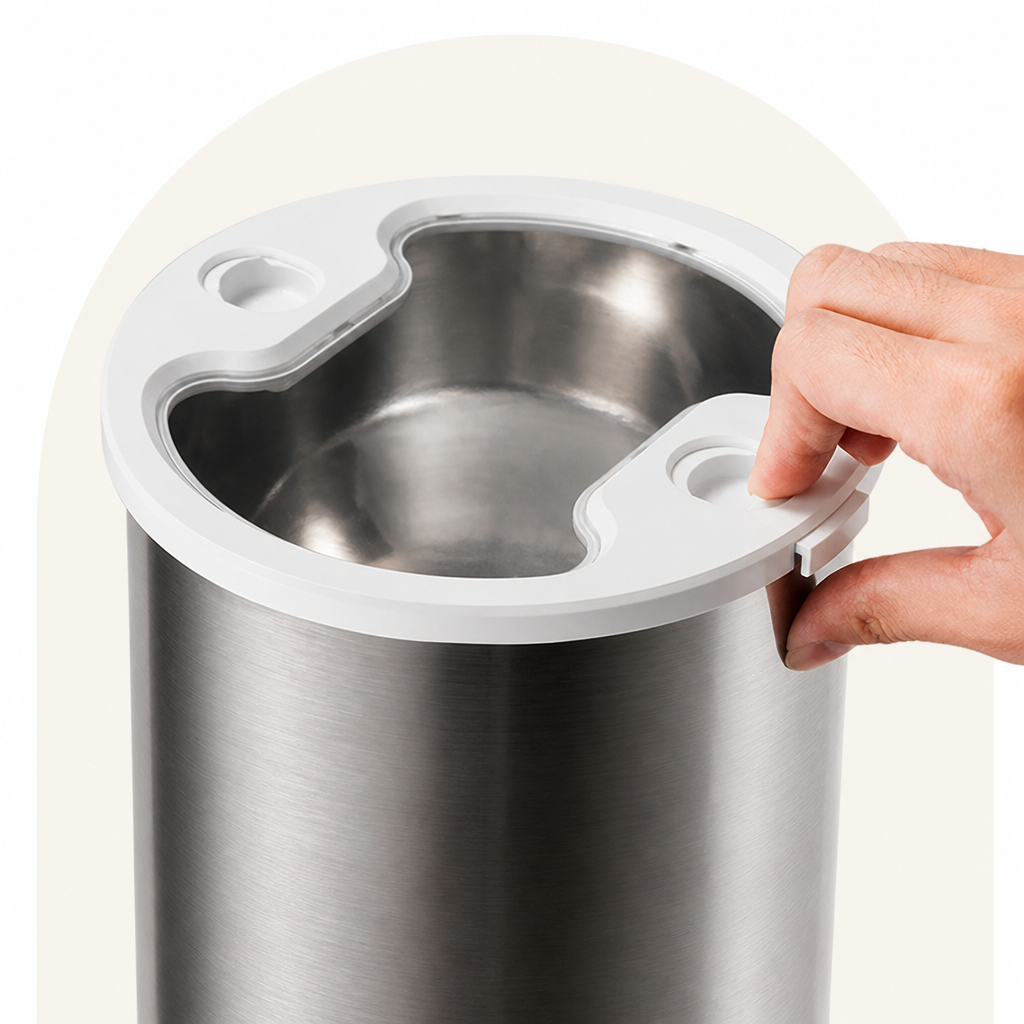 Ortekor Programmable Portion Control Automatic Pet Feeder (Removable Stainless Steel Bowl)