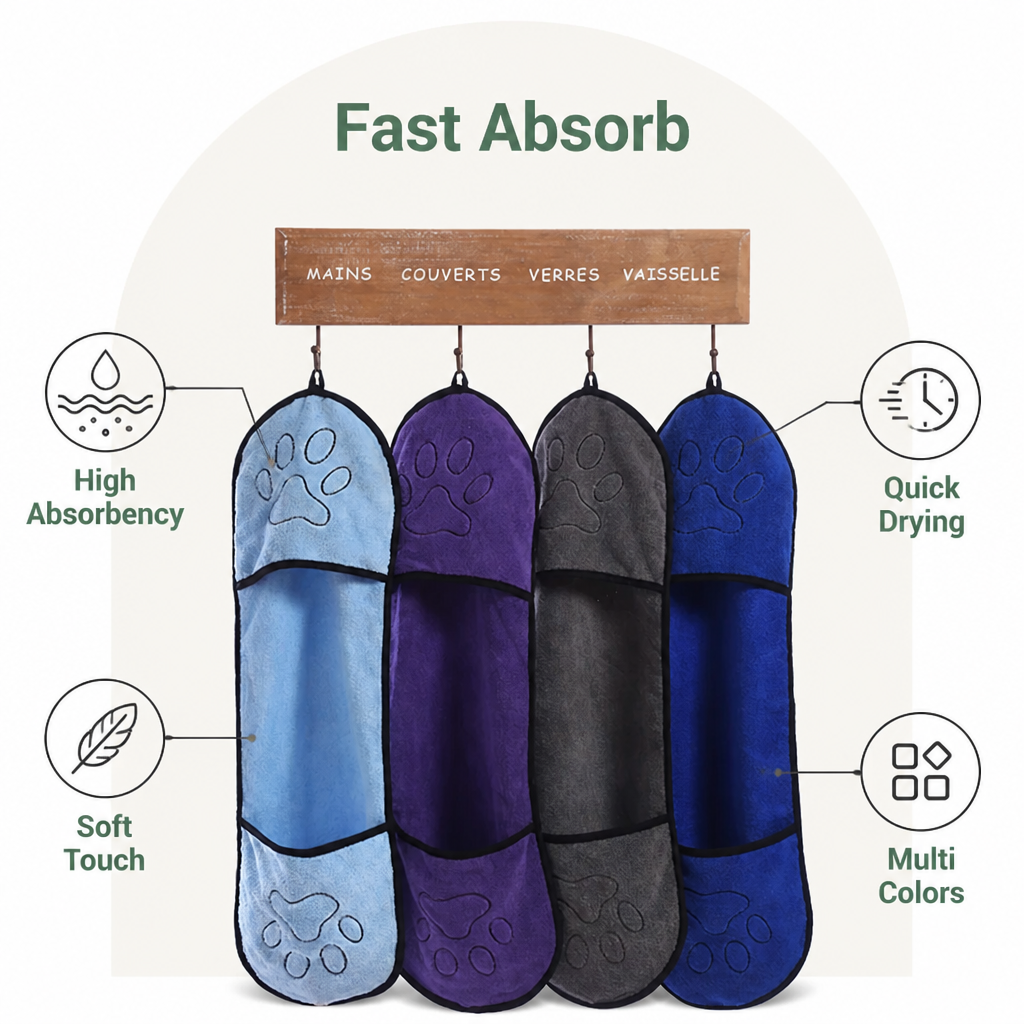 Ortekor Quick-Dry & Absorbent Pet Towel (9 x 25,5 in)