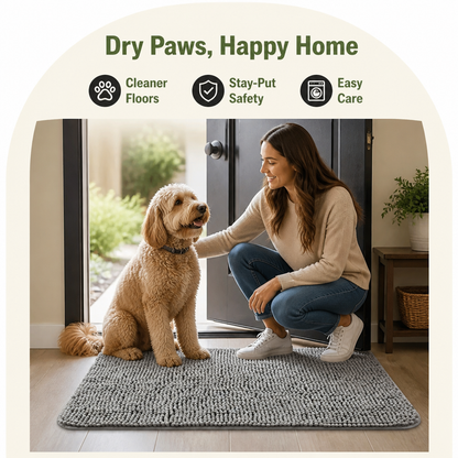 Ortekor Quick-Dry Microfiber & Non-Slip Dog Door Mat