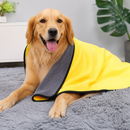 Toalla para mascotas Ortekor de secado rápido, fibra ultrafina y superabsorbente (lavable a máquina)
