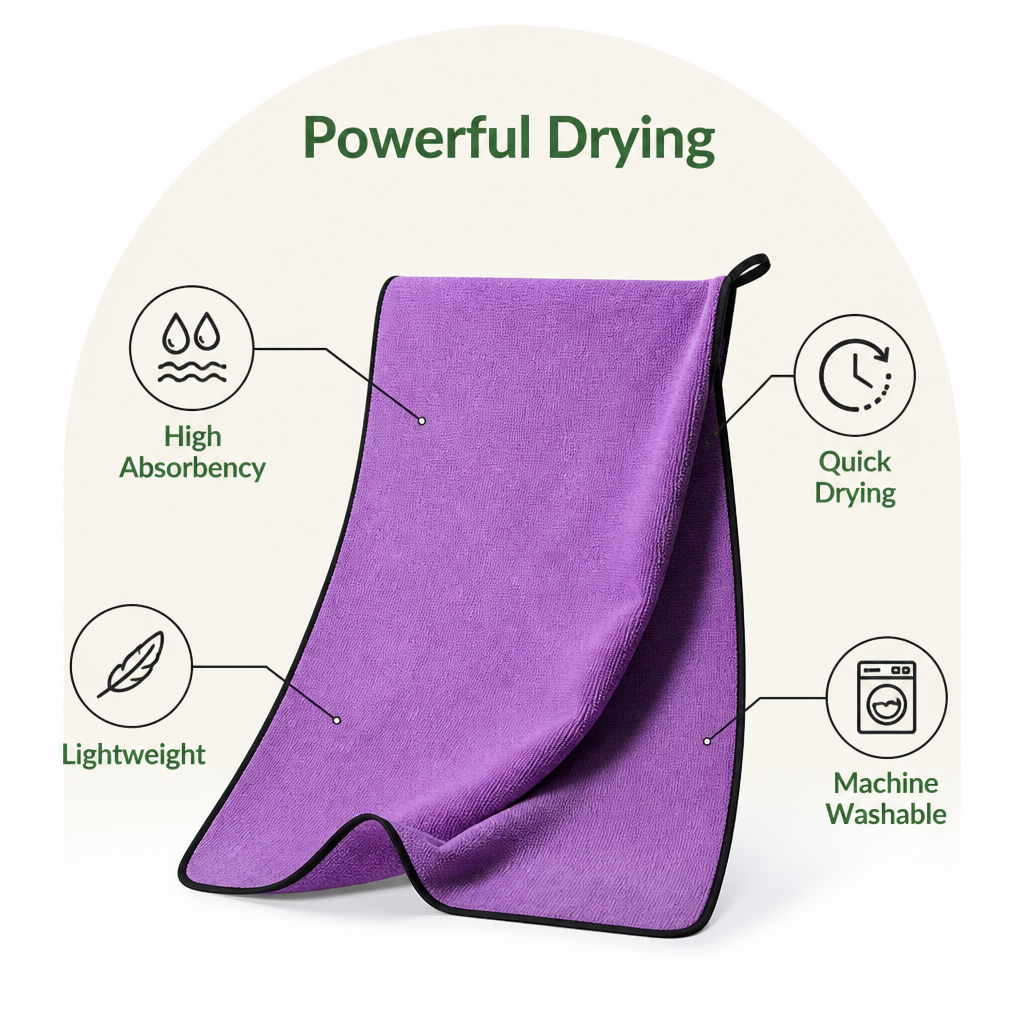 Toalla para mascotas Ortekor de secado rápido, fibra ultrafina y superabsorbente (lavable a máquina)