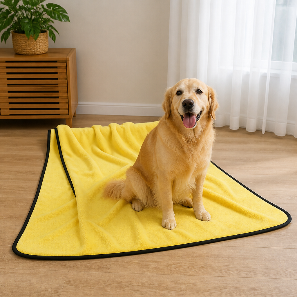 Toalla para mascotas Ortekor de secado rápido, fibra ultrafina y superabsorbente (lavable a máquina)