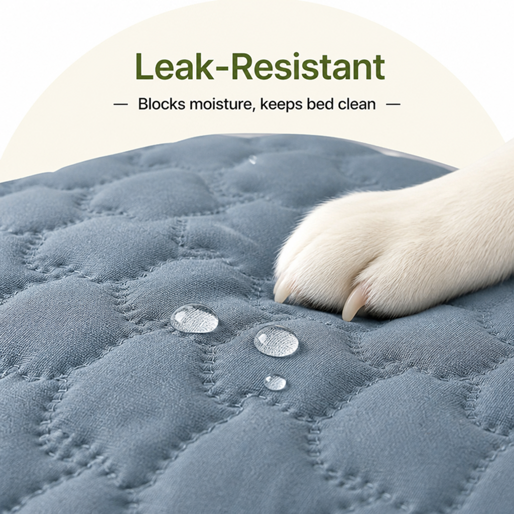 Ortekor Quilted Brushed Waterproof & Anti-Slip Dog Bed Cover