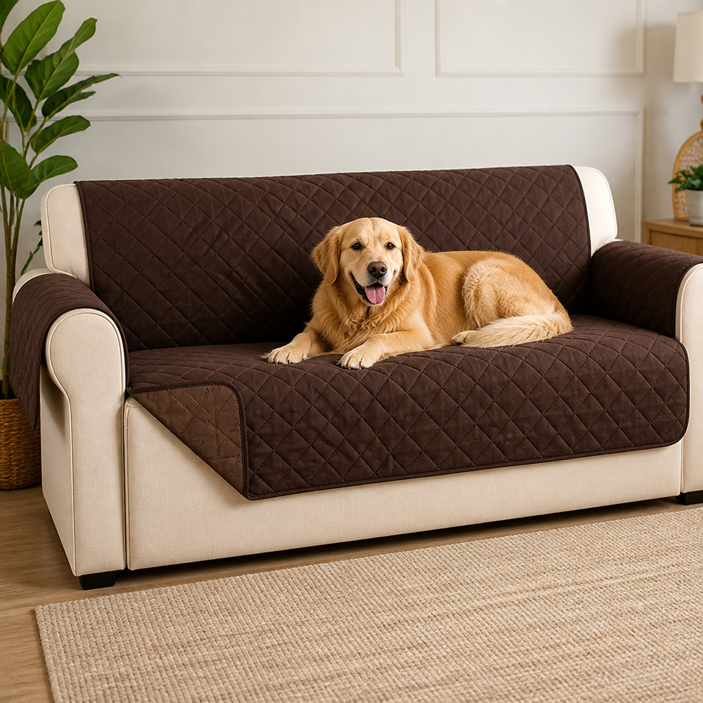 Ortekor Quilted Stretch & Machine-Washable Sofa Cover (1/2/3-Seater)