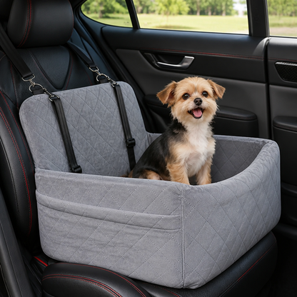 Asiento de coche para perro Ortekor, acolchado, lavable, tipo Oxford y con cinturón de seguridad (cojín extraíble)