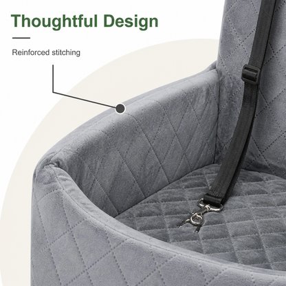 Asiento de coche para perro Ortekor, acolchado, lavable, tipo Oxford y con cinturón de seguridad (cojín extraíble)