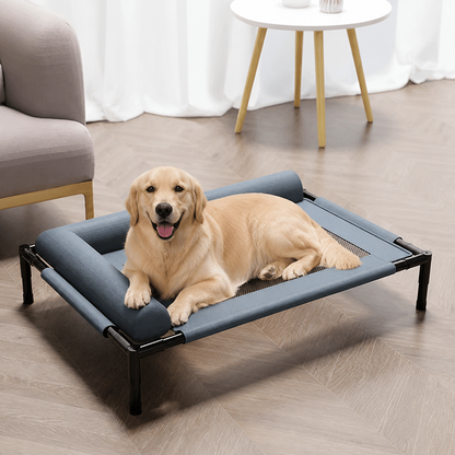 Ortekor Raised Breathable Mesh Dog Bed (Removable Washable Pillow)