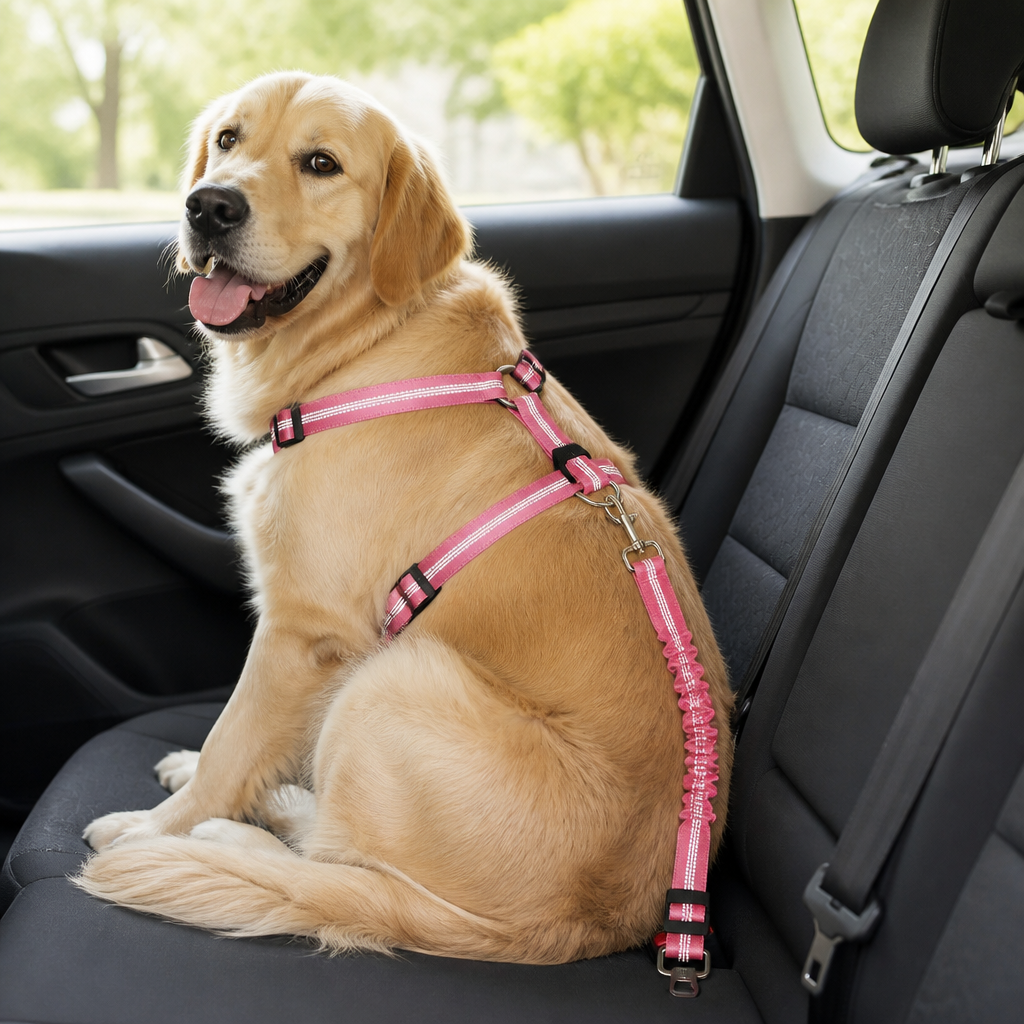 Ortekor Reflective & Adjustable Car Seat Leash (Quick-Release)