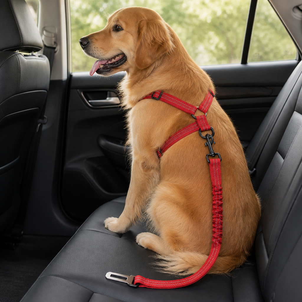 Ortekor Reflective & Adjustable Car Seat Leash (Quick-Release)