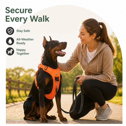 Ortekor Reflective & Waterproof Tactical Dog Harness