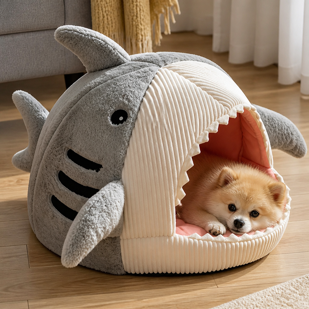 Ortekor Resilient PP Cotton & Non-Slip Enclosed Cat Bed