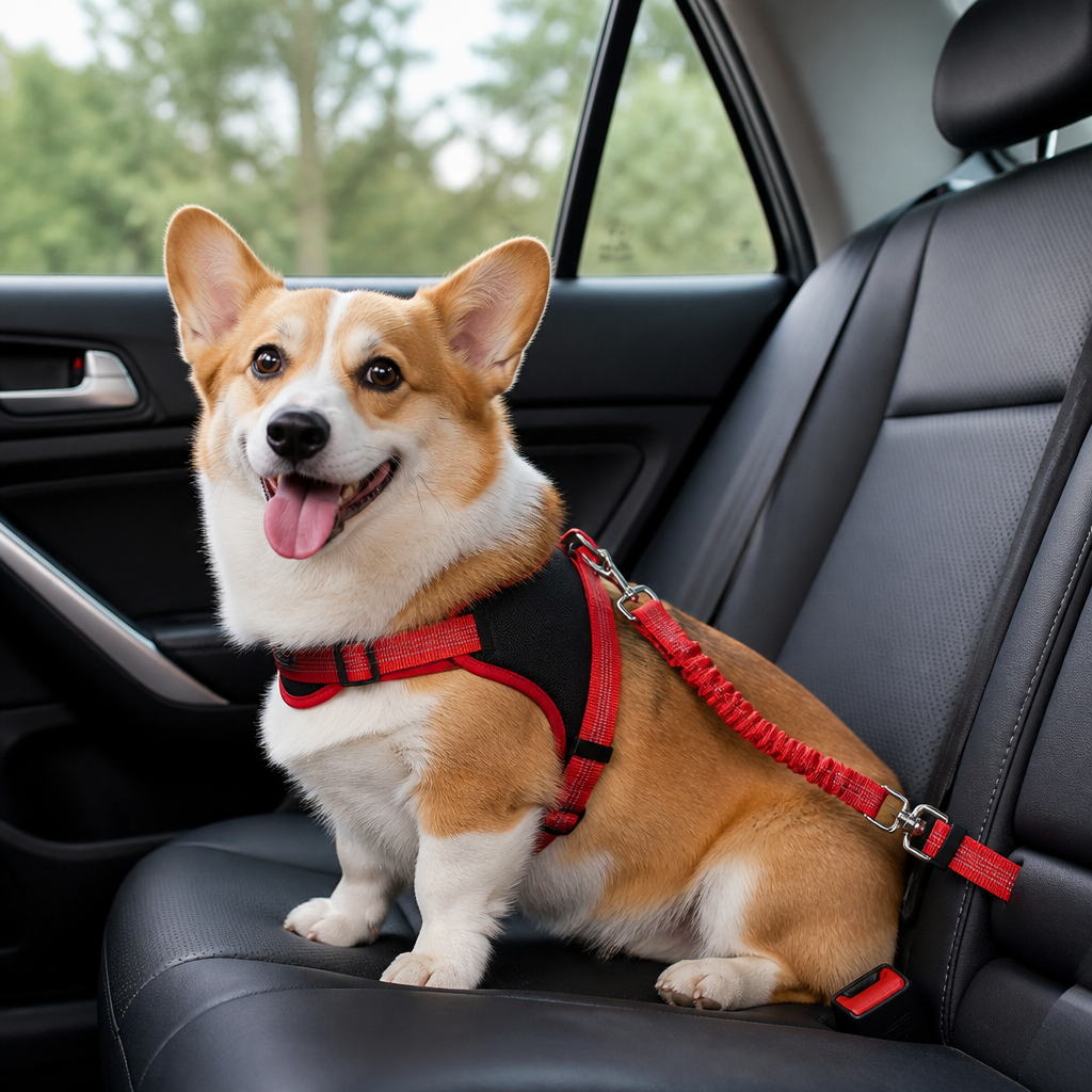 Ortekor Retractable Heavy-Duty Nylon Dog Seat Belt