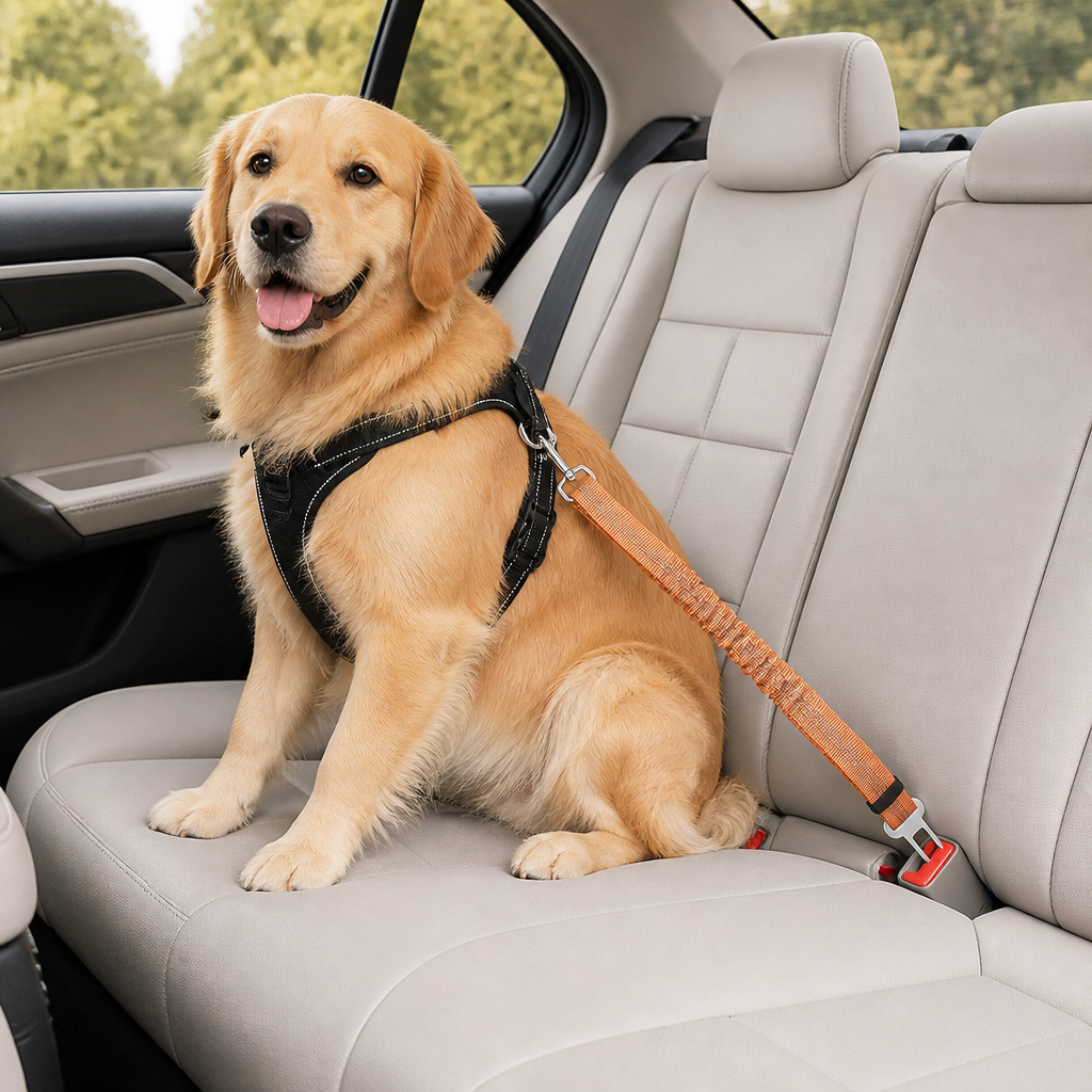 Ortekor Retractable Heavy-Duty Nylon Dog Seat Belt