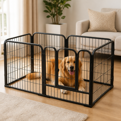Ortekor Secure Foldable Stainless Steel Pet Playpen