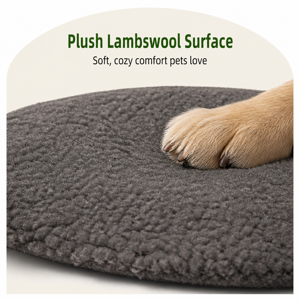 Ortekor Self-Heating Heat-Reflective Lambswool Pet Mat (Removable Cover)