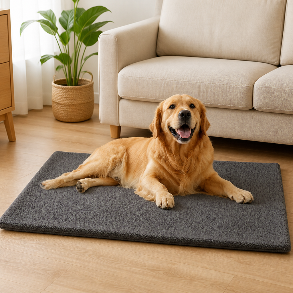 Ortekor Self-Heating Lambswool Non-Slip Pet Mat (Removable Cover)
