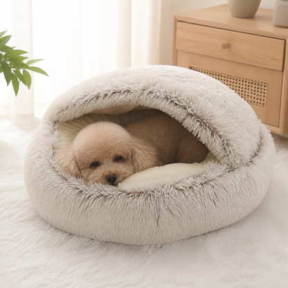 Ortekor Self-Warming Plush & Convertible Round Nest Bed (40cm)