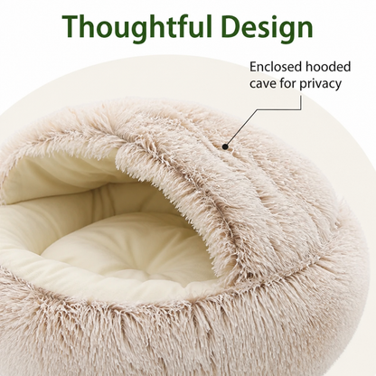 Ortekor Self-Warming Plush & Convertible Round Nest Bed (40cm)