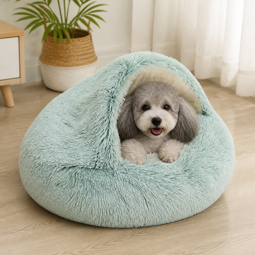 Ortekor Self-Warming Plush & Convertible Round Nest Bed (40cm)