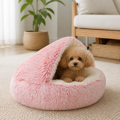 Ortekor Self-Warming Plush & Convertible Round Nest Bed (40cm)