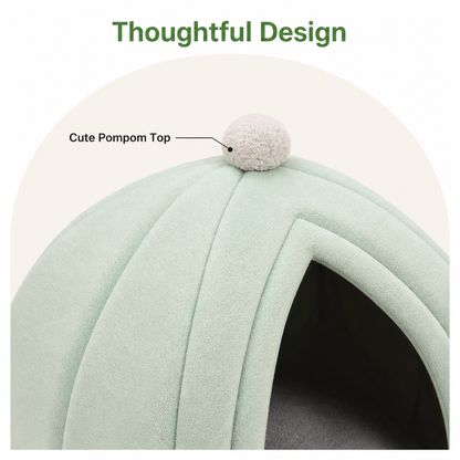 Ortekor Semi-Closed Plush Fleece Pet Nest (Machine Washable)