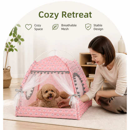 Ortekor Semi-Enclosed Breathable Mesh & Non-Slip Pet Tent