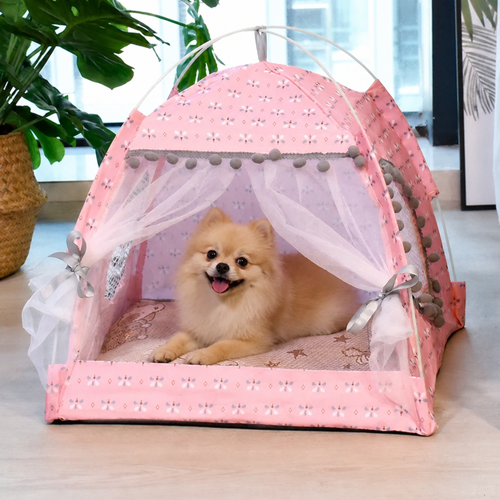 Ortekor Semi-Enclosed Breathable Mesh & Non-Slip Pet Tent