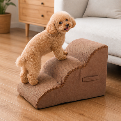 Ortekor Senior-Friendly Soft Foam 3-Step Pet Stairs