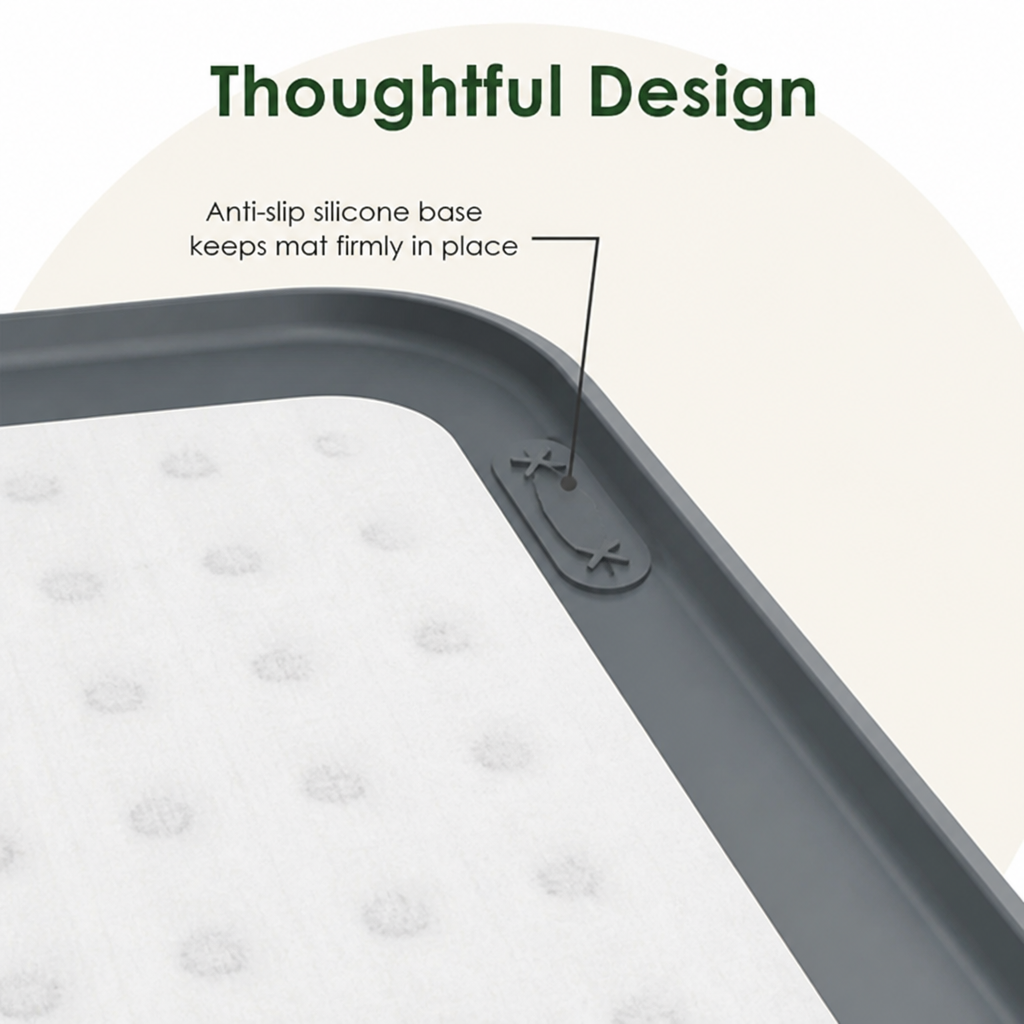 Ortekor Silicone Leak-Proof Raised-Edge Pee Pad Holder