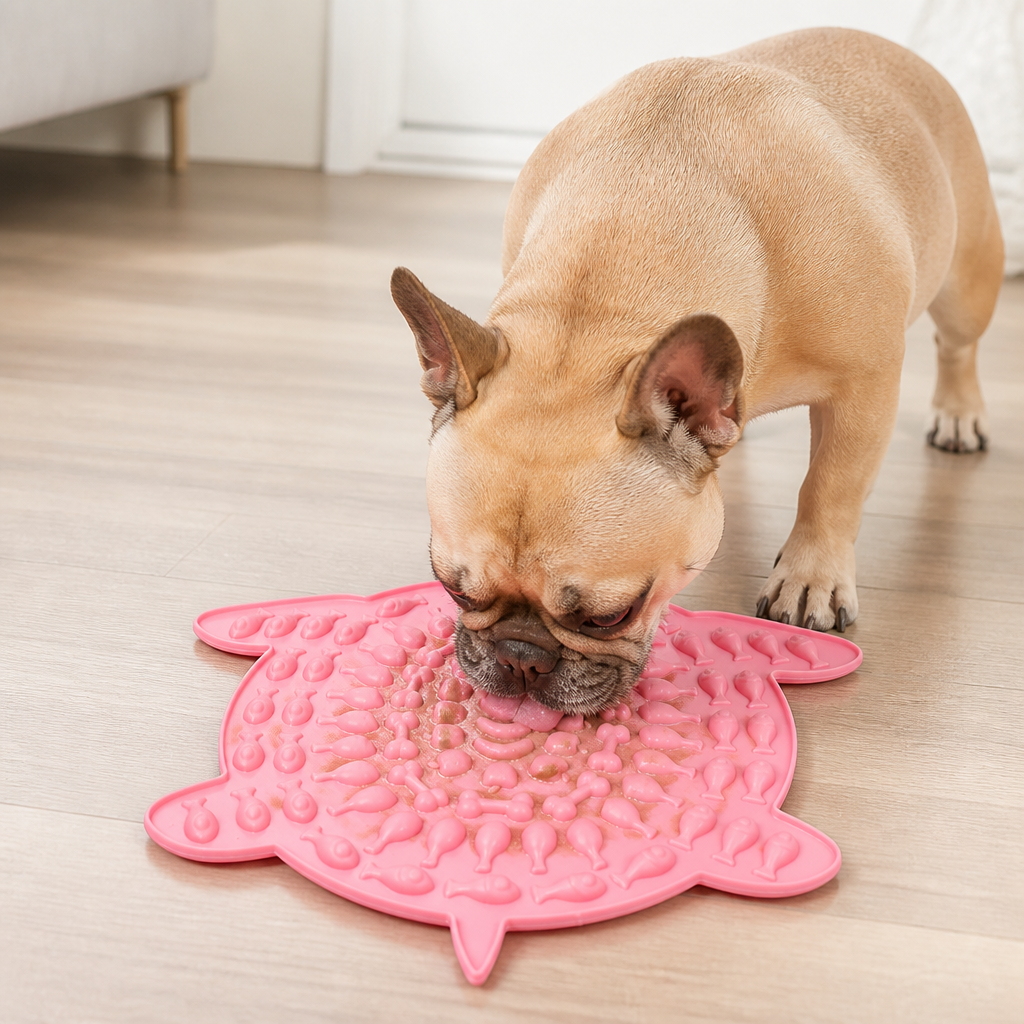 Ortekor Silicone Slow-Feeding Lick Mat (Suction-Cup Base)